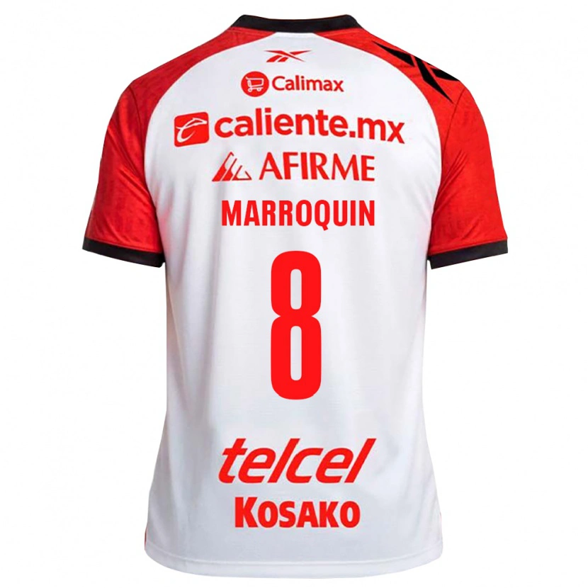 Danxen Mujer Camiseta Ammanda Marroquin #8 Rojo Blanco Negro 2ª Equipación 2026/27 La Camisa