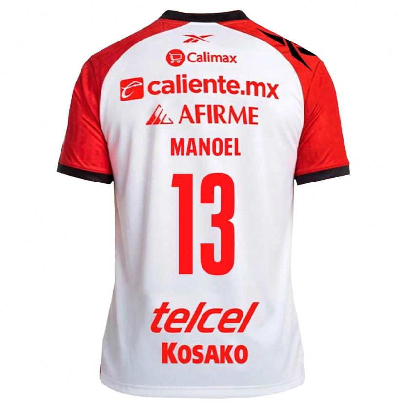 Danxen Mujer Camiseta Elias Manoel #13 Rojo Blanco Negro 2ª Equipación 2026/27 La Camisa