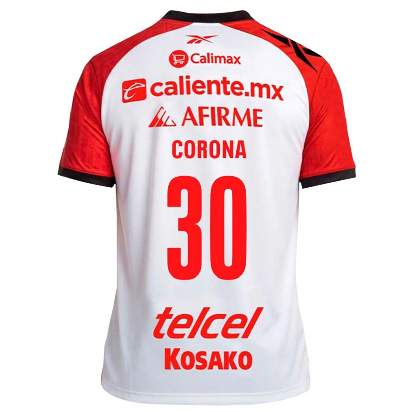 Danxen Mujer Camiseta Jesús Corona #30 Rojo Blanco Negro 2ª Equipación 2026/27 La Camisa