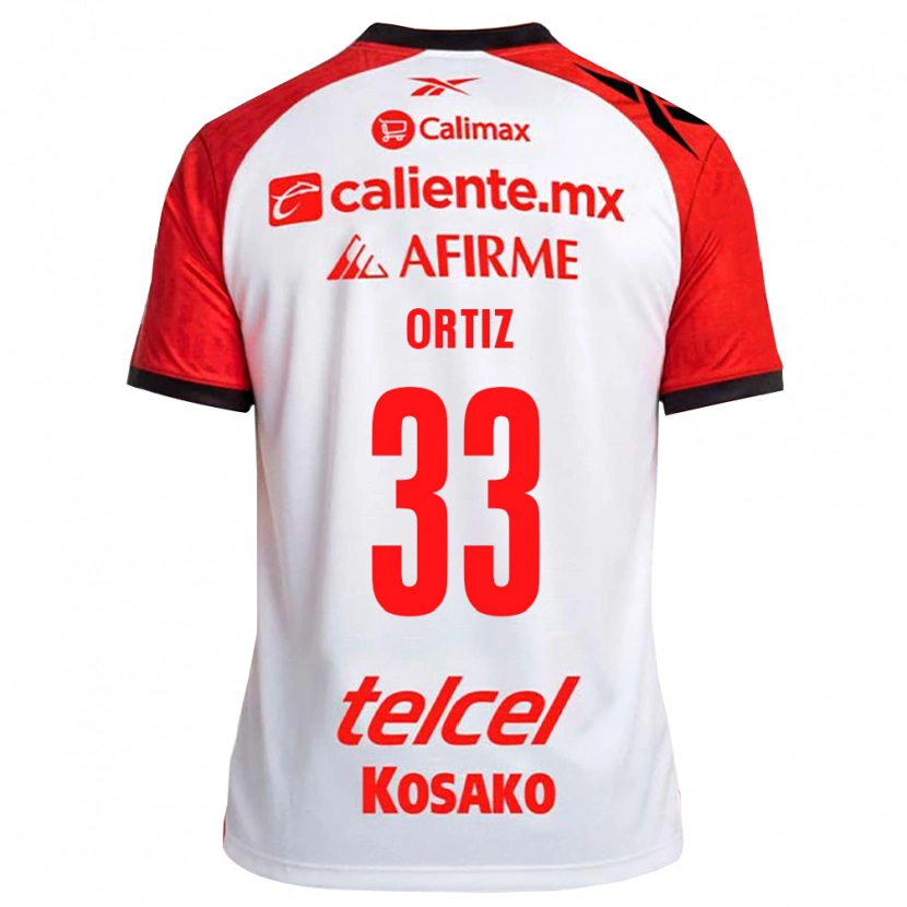 Danxen Mujer Camiseta Pablo Ortiz #33 Rojo Blanco Negro 2ª Equipación 2026/27 La Camisa
