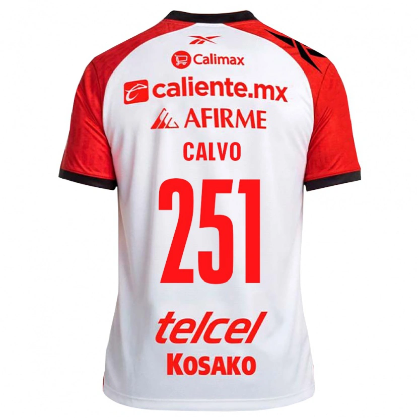 Danxen Mujer Camiseta Gael Calvo #251 Rojo Blanco Negro 2ª Equipación 2026/27 La Camisa