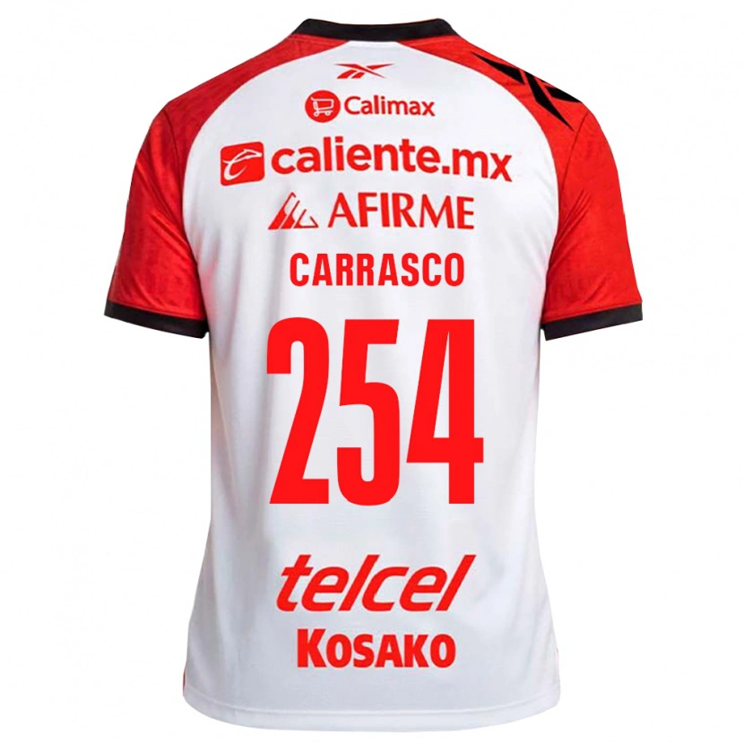 Danxen Mujer Camiseta Jonathan Carrasco #254 Rojo Blanco Negro 2ª Equipación 2026/27 La Camisa
