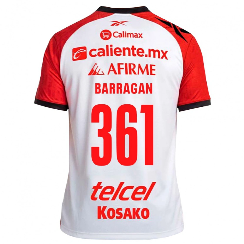 Danxen Mujer Camiseta Jesús Barragán #361 Rojo Blanco Negro 2ª Equipación 2026/27 La Camisa