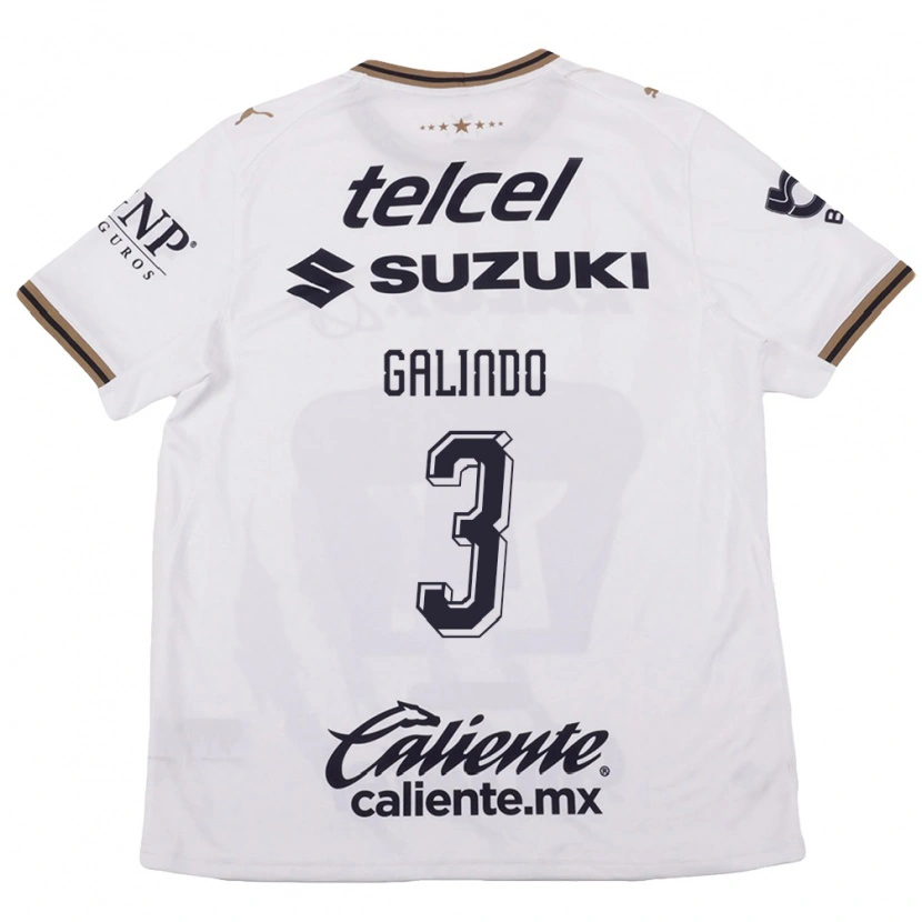 Danxen Mujer Camiseta Ricardo Galindo #3 Blanco Negro Marrón 2ª Equipación 2026/27 La Camisa