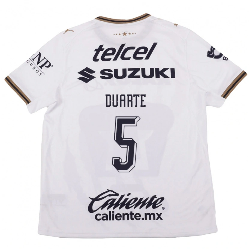 Danxen Mujer Camiseta Rubén Duarte #5 Blanco Negro Marrón 2ª Equipación 2026/27 La Camisa