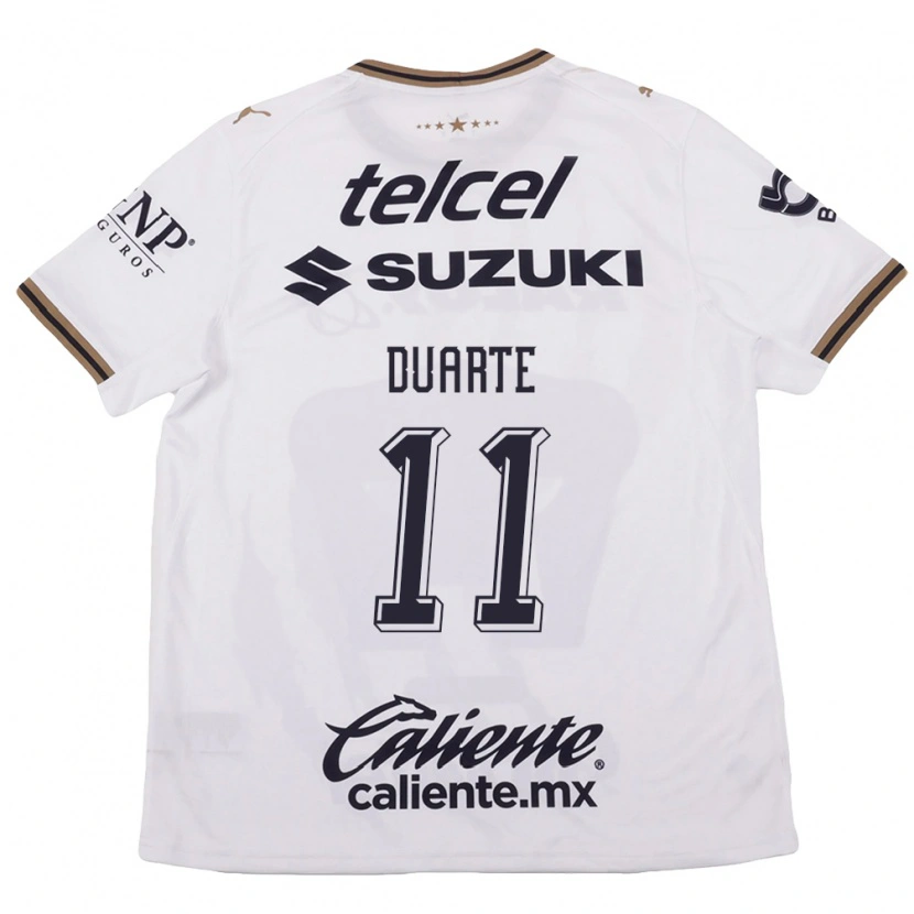 Danxen Mujer Camiseta Luz Duarte #11 Blanco Negro Marrón 2ª Equipación 2026/27 La Camisa