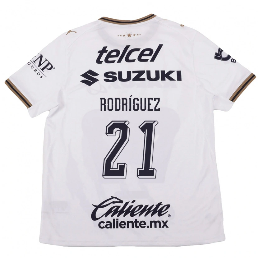 Danxen Mujer Camiseta Michell Rodriguez #21 Blanco Negro Marrón 2ª Equipación 2026/27 La Camisa