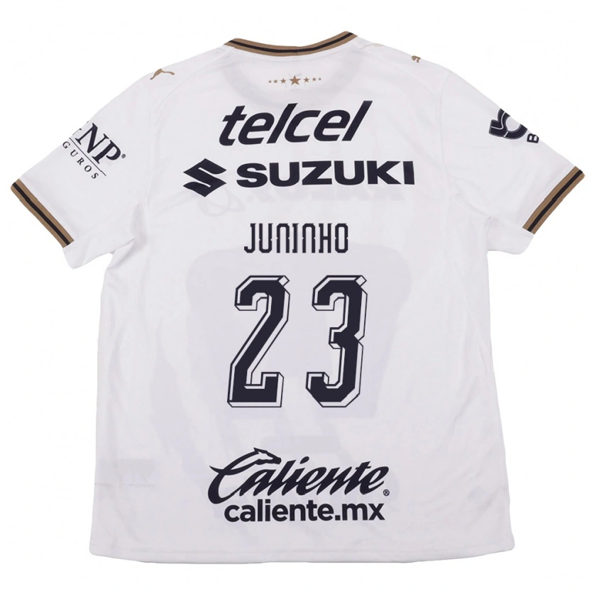 Danxen Mujer Camiseta Juninho #23 Blanco Negro Marrón 2ª Equipación 2026/27 La Camisa