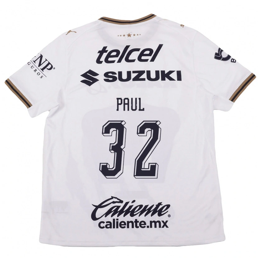 Danxen Mujer Camiseta Miguel Paul #32 Blanco Negro Marrón 2ª Equipación 2026/27 La Camisa