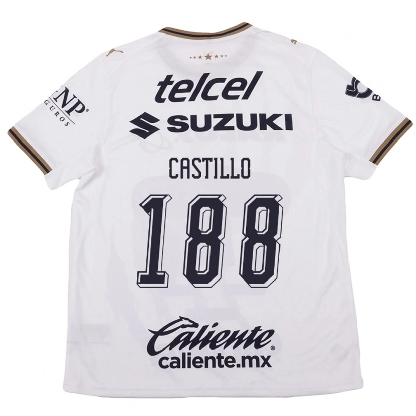 Danxen Mujer Camiseta Christian Castillo #188 Blanco Negro Marrón 2ª Equipación 2026/27 La Camisa