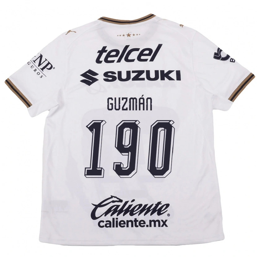 Danxen Mujer Camiseta Héctor Guzmán #190 Blanco Negro Marrón 2ª Equipación 2026/27 La Camisa