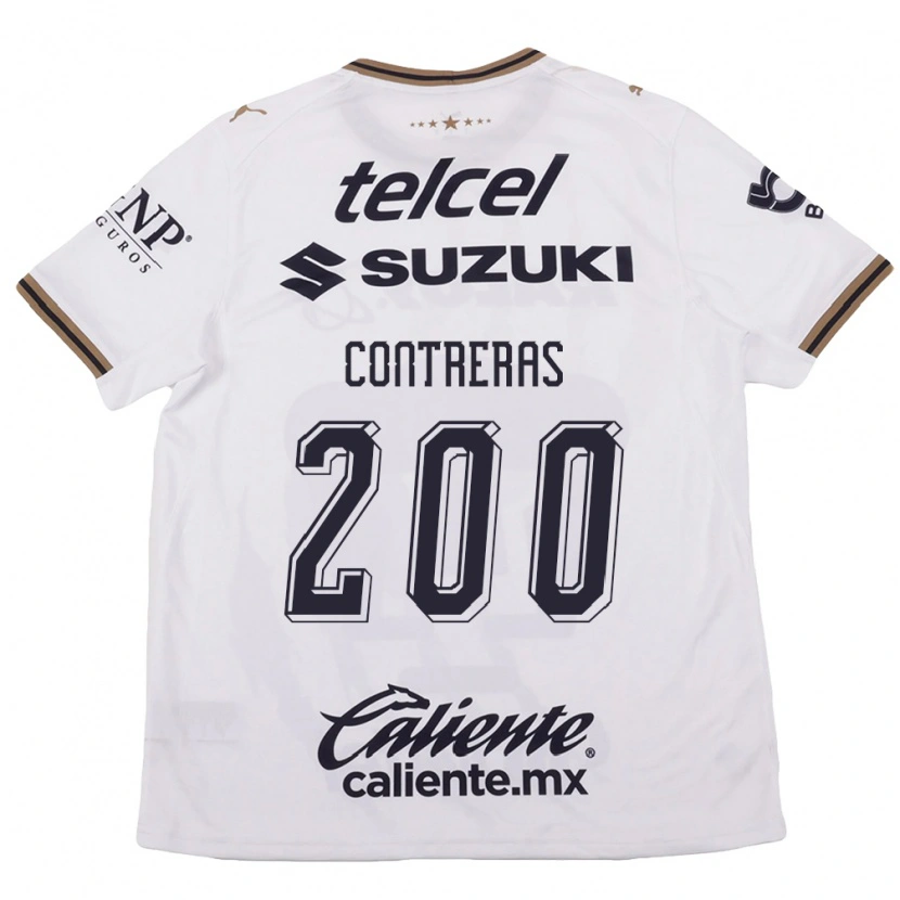 Danxen Mujer Camiseta Diego Contreras #200 Blanco Negro Marrón 2ª Equipación 2026/27 La Camisa