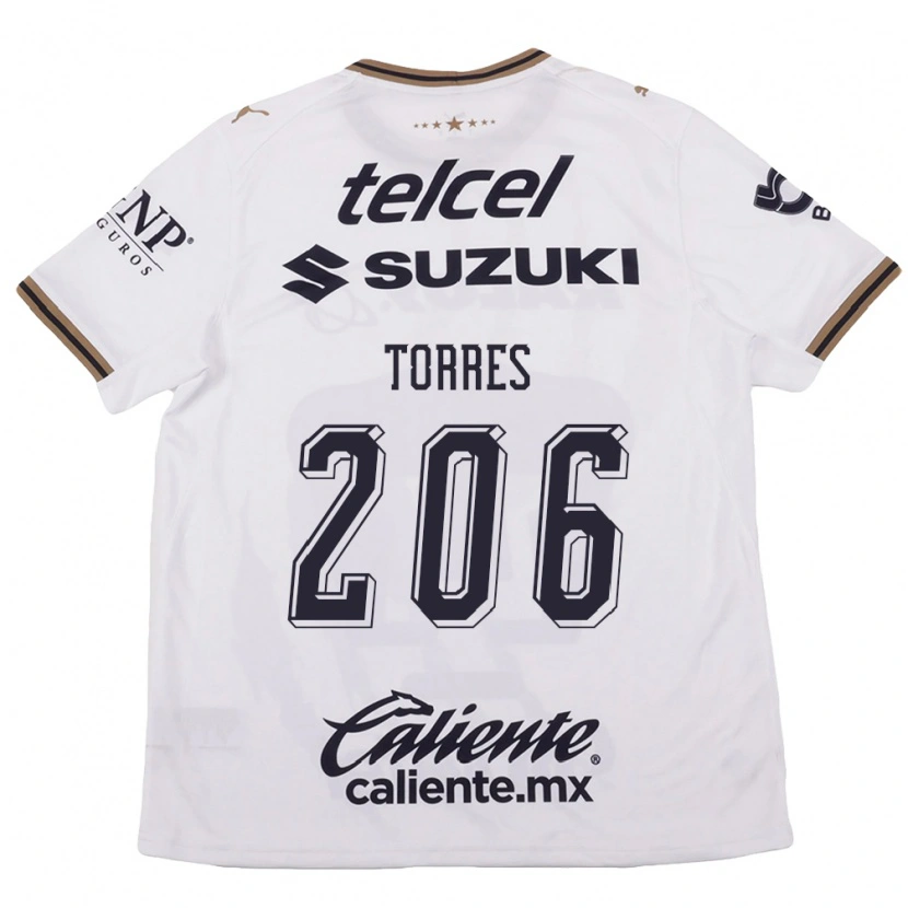 Danxen Mujer Camiseta Misael Torres #206 Blanco Negro Marrón 2ª Equipación 2026/27 La Camisa