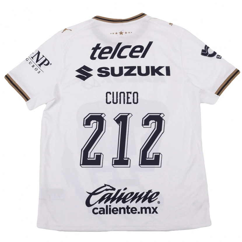 Danxen Mujer Camiseta Kevin Cuneo #212 Blanco Negro Marrón 2ª Equipación 2026/27 La Camisa