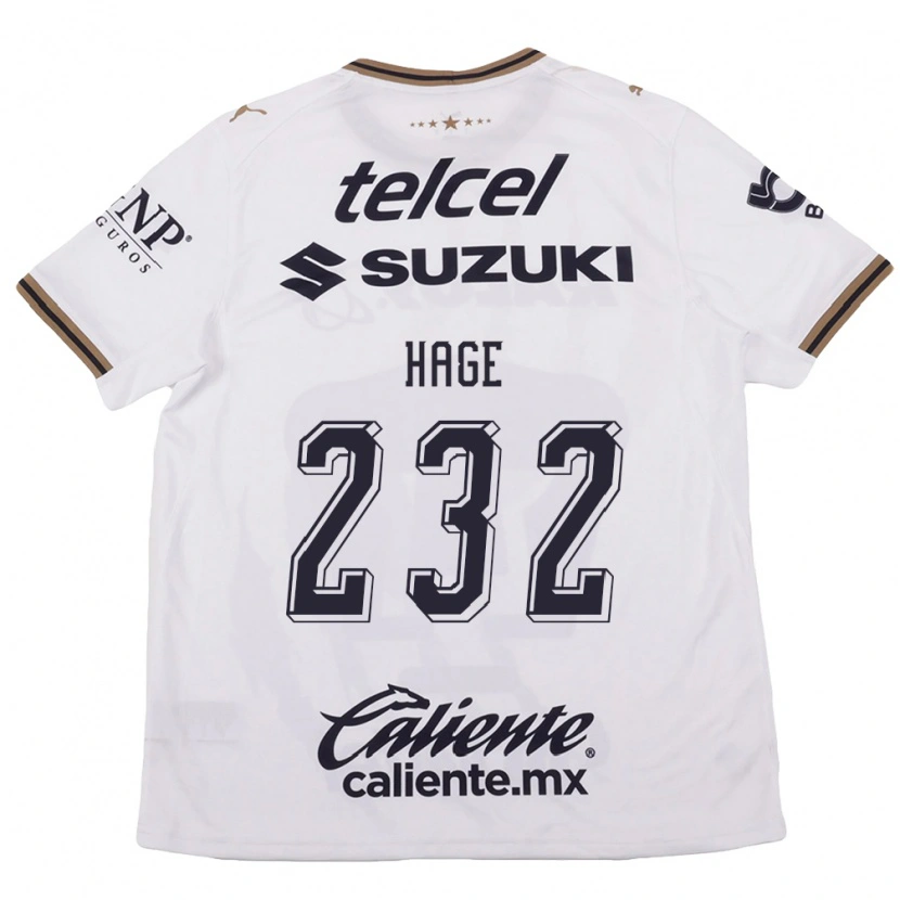 Danxen Mujer Camiseta Dayub Hage #232 Blanco Negro Marrón 2ª Equipación 2026/27 La Camisa