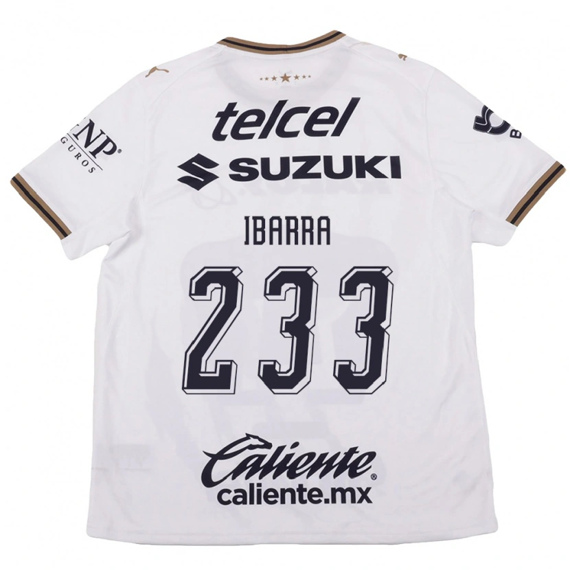 Danxen Mujer Camiseta Pablo Ibarra #233 Blanco Negro Marrón 2ª Equipación 2026/27 La Camisa