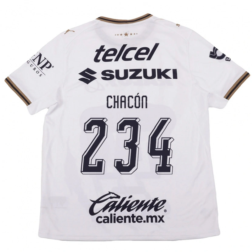 Danxen Mujer Camiseta Nicolás Chacón #234 Blanco Negro Marrón 2ª Equipación 2026/27 La Camisa