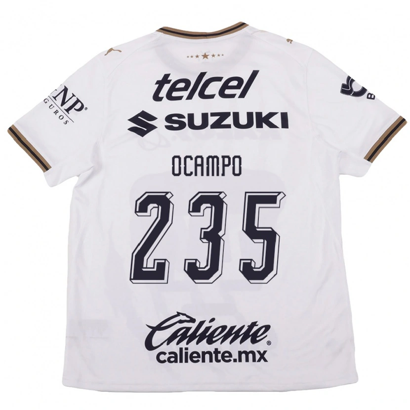 Danxen Mujer Camiseta Johan Ocampo #235 Blanco Negro Marrón 2ª Equipación 2026/27 La Camisa