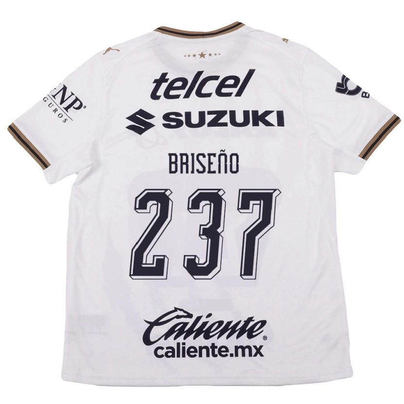 Danxen Mujer Camiseta Juan Briseño #237 Blanco Negro Marrón 2ª Equipación 2026/27 La Camisa