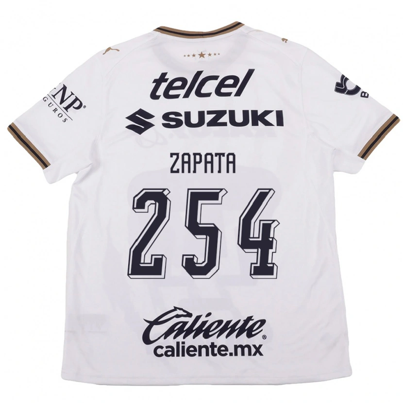 Danxen Mujer Camiseta Jan Zapata #254 Blanco Negro Marrón 2ª Equipación 2026/27 La Camisa