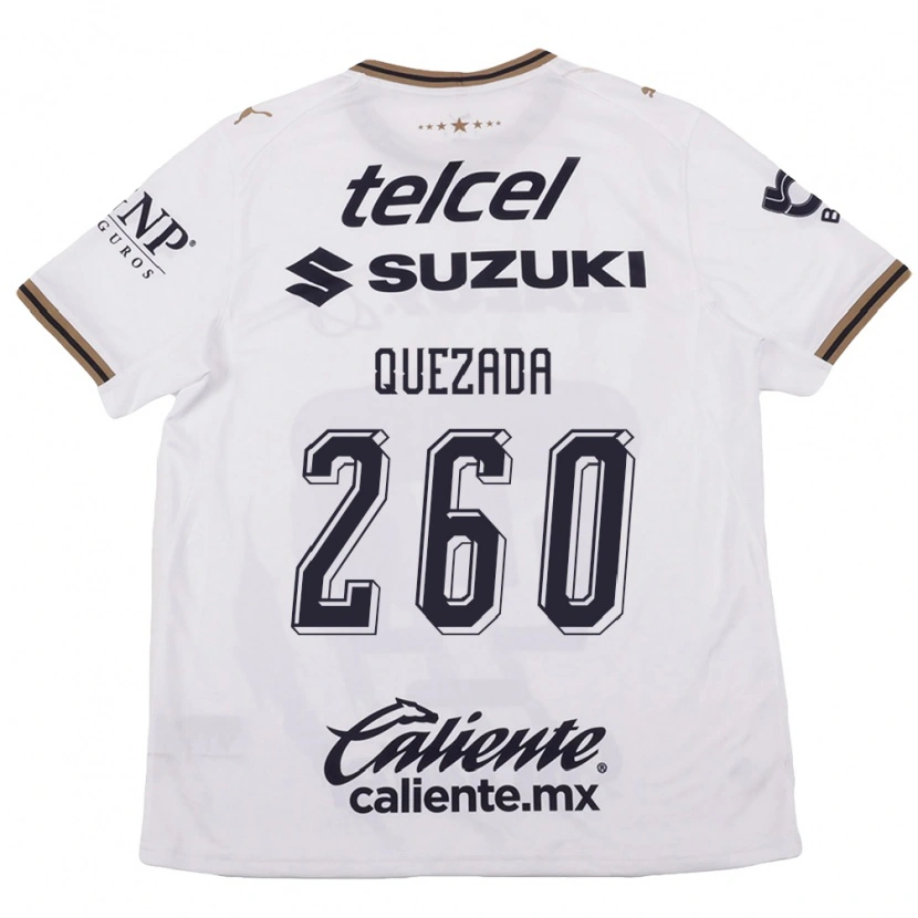 Danxen Mujer Camiseta Héctor Quezada #260 Blanco Negro Marrón 2ª Equipación 2026/27 La Camisa