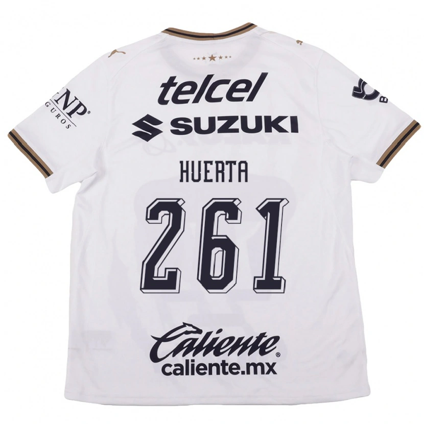 Danxen Mujer Camiseta José Huerta #261 Blanco Negro Marrón 2ª Equipación 2026/27 La Camisa