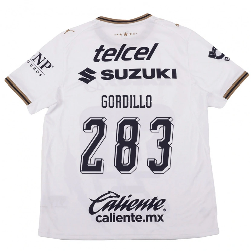 Danxen Mujer Camiseta Luis Gordillo #283 Blanco Negro Marrón 2ª Equipación 2026/27 La Camisa