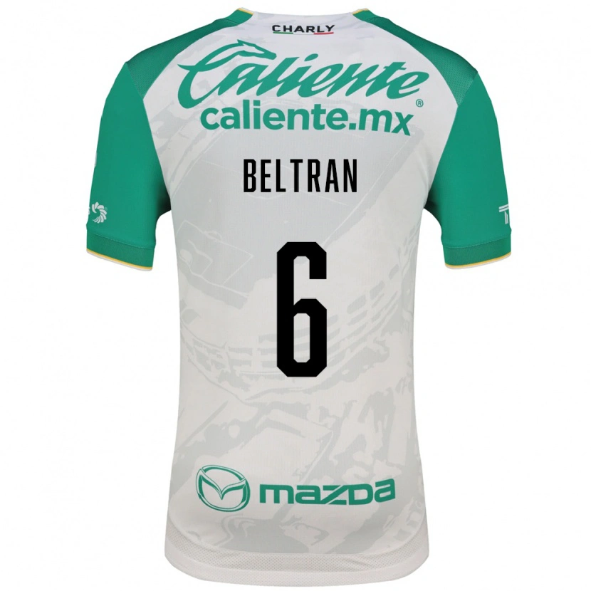 Danxen Mujer Camiseta Fernando Beltrán #6 Verde Claro Blanco 2ª Equipación 2026/27 La Camisa