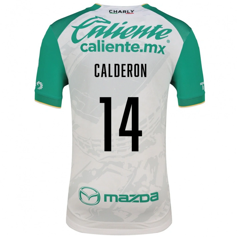 Danxen Mujer Camiseta Daniela Calderón #14 Verde Claro Blanco 2ª Equipación 2026/27 La Camisa