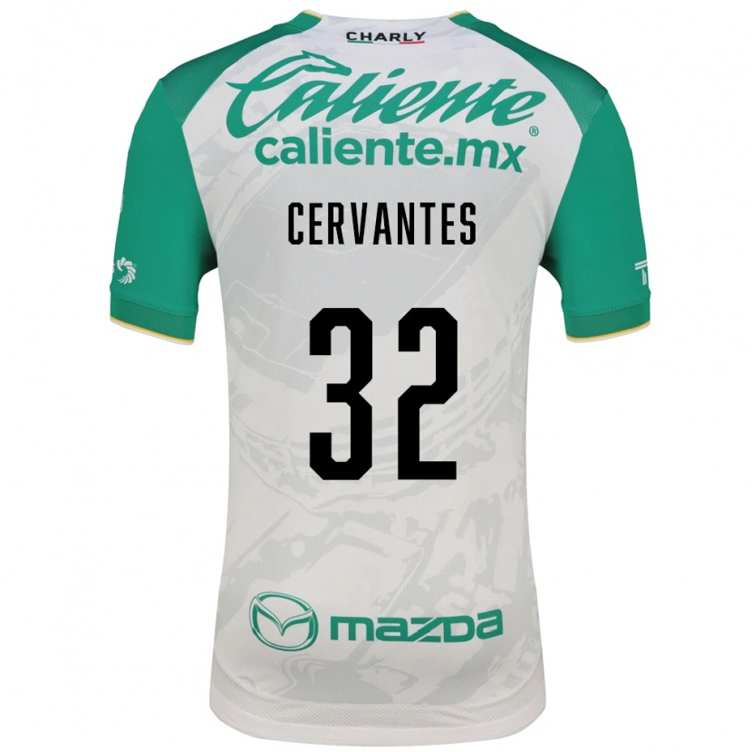 Danxen Mujer Camiseta Luis Cervantes #32 Verde Claro Blanco 2ª Equipación 2026/27 La Camisa