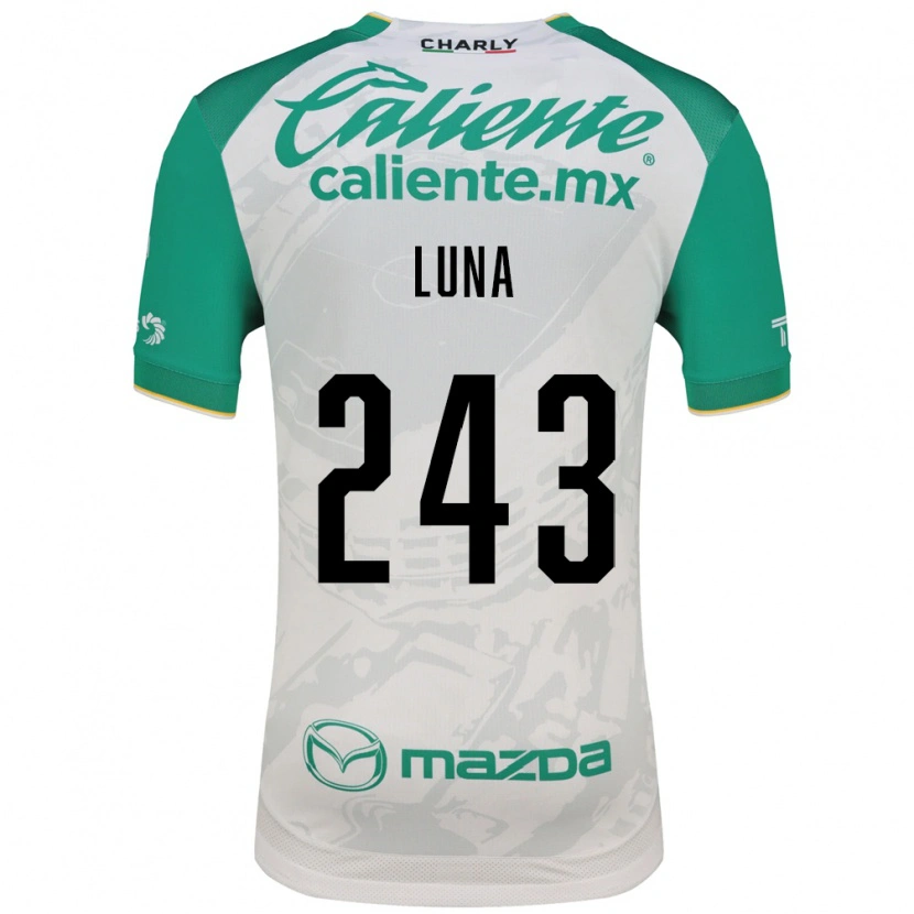 Danxen Mujer Camiseta Sergio Luna #243 Verde Claro Blanco 2ª Equipación 2026/27 La Camisa