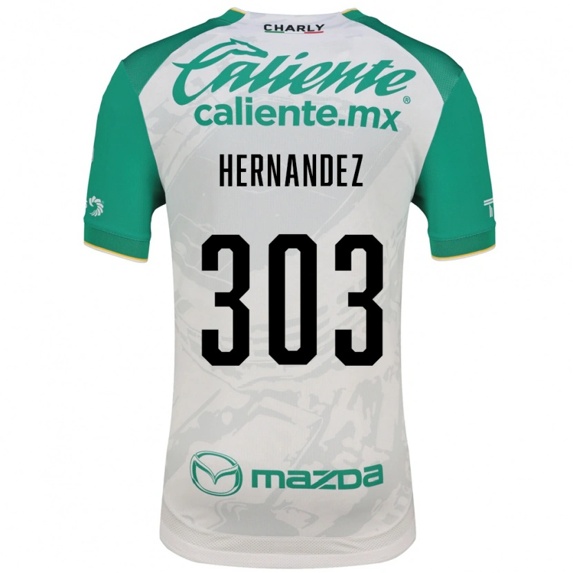 Danxen Mujer Camiseta Alan Hernández #303 Verde Claro Blanco 2ª Equipación 2026/27 La Camisa