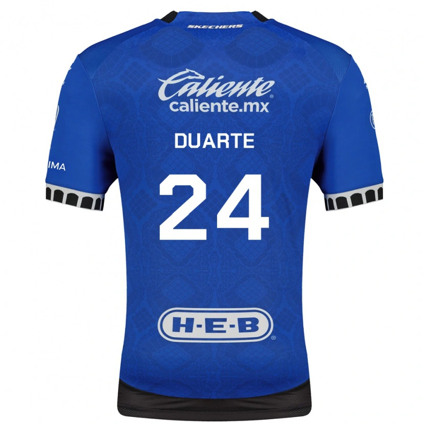 Danxen Mujer Camiseta Bayron Duarte #24 Azul Real Blanco Negro 2ª Equipación 2026/27 La Camisa
