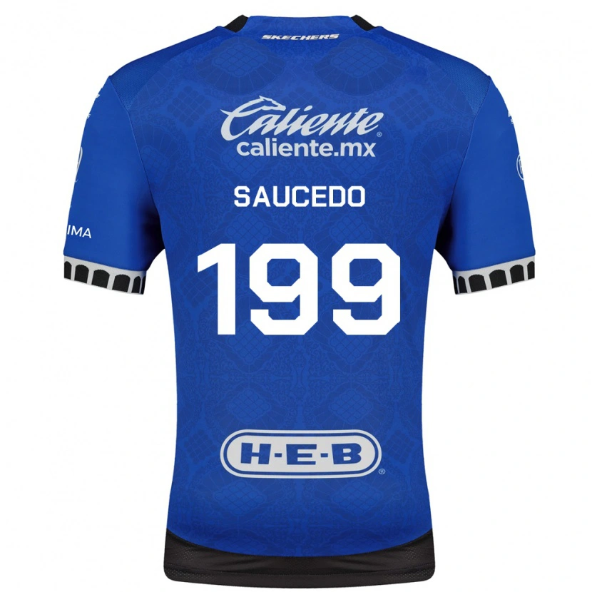 Danxen Mujer Camiseta Christian Saucedo #199 Azul Real Blanco Negro 2ª Equipación 2026/27 La Camisa