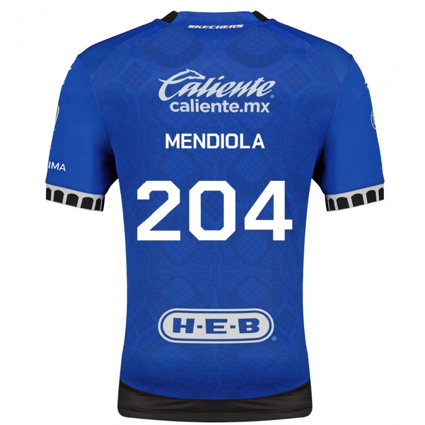 Danxen Mujer Camiseta Carlos Mendiola #204 Azul Real Blanco Negro 2ª Equipación 2026/27 La Camisa
