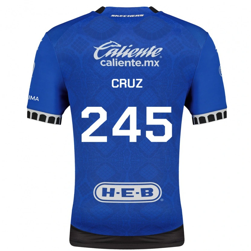 Danxen Mujer Camiseta Leonardo Cruz #245 Azul Real Blanco Negro 2ª Equipación 2026/27 La Camisa