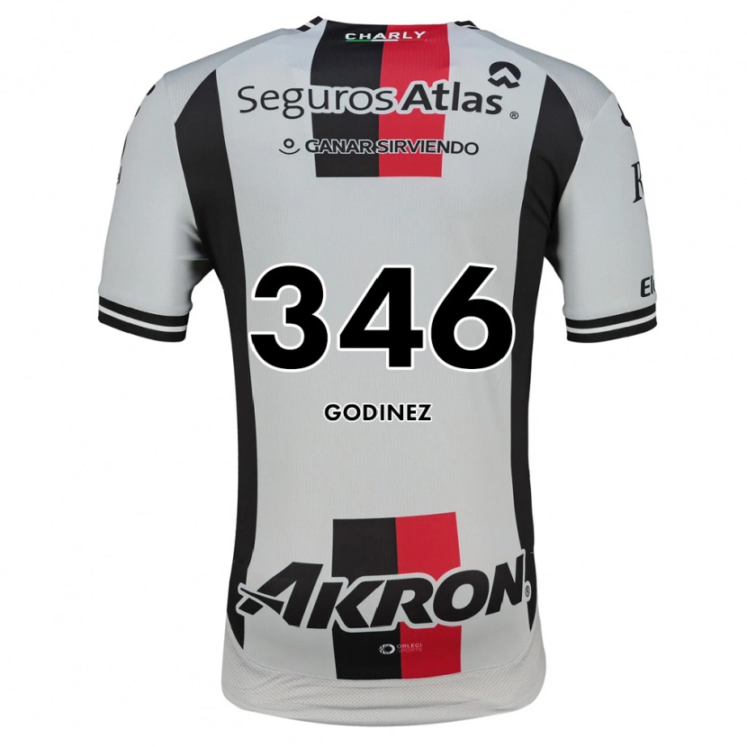 Danxen Mujer Camiseta Olmo Godínez #346 Blanco Rojo Negro 2ª Equipación 2026/27 La Camisa