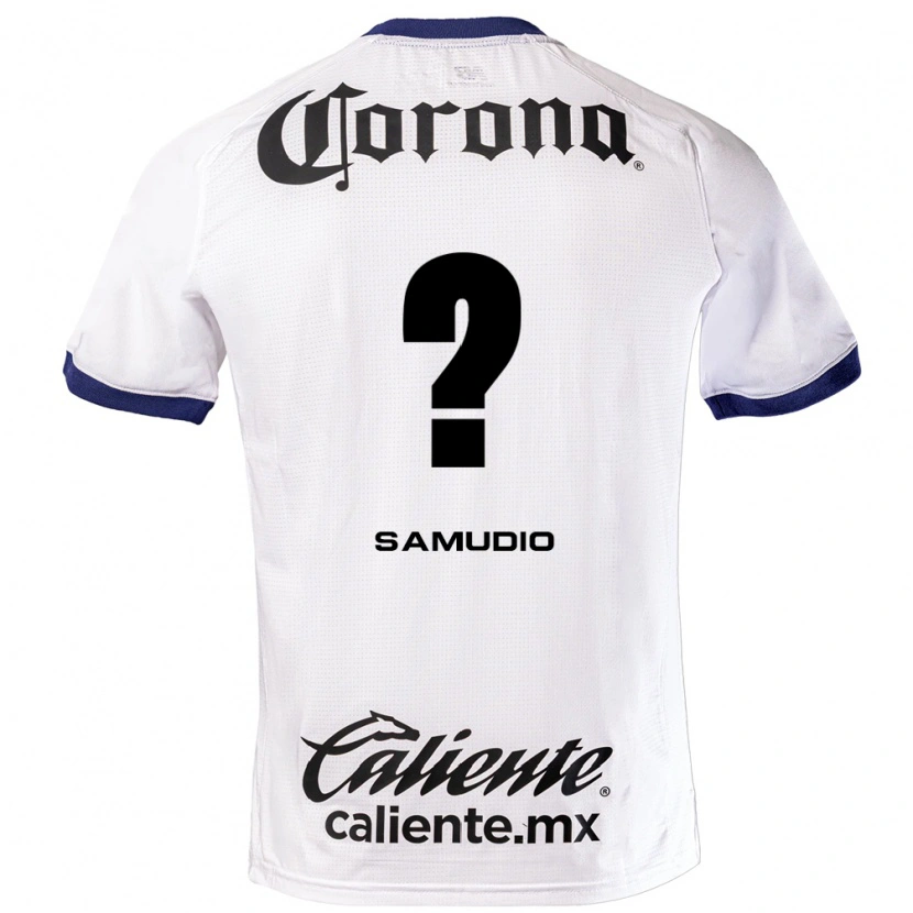 Danxen Mujer Camiseta Braian Samudio #0 Blanco Azul Negro 2ª Equipación 2026/27 La Camisa