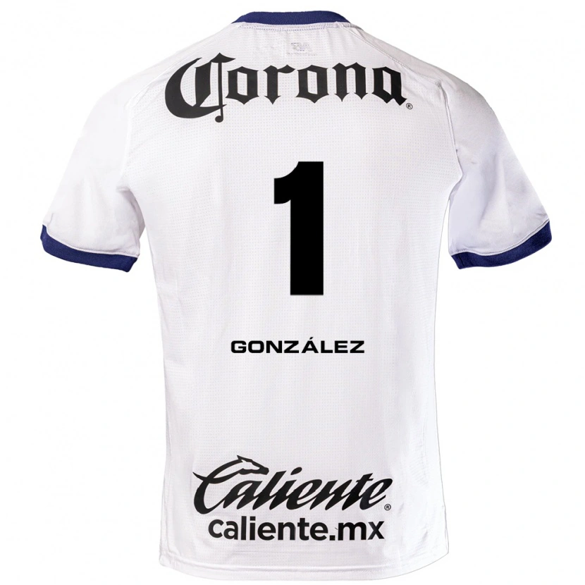 Danxen Mujer Camiseta Hugo González #1 Blanco Azul Negro 2ª Equipación 2026/27 La Camisa
