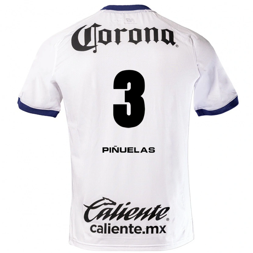 Danxen Mujer Camiseta Fernando Piñuelas #3 Blanco Azul Negro 2ª Equipación 2026/27 La Camisa