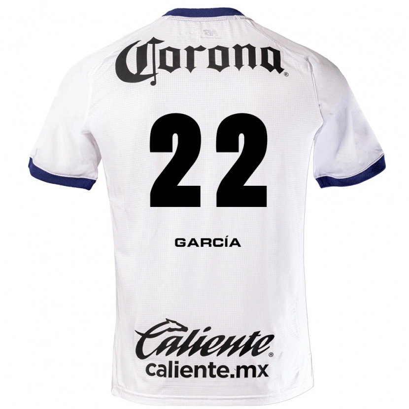 Danxen Mujer Camiseta Luis García #22 Blanco Azul Negro 2ª Equipación 2026/27 La Camisa