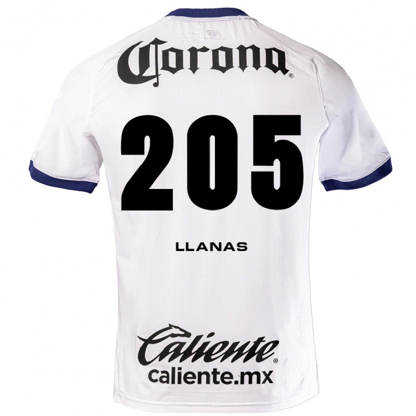 Danxen Mujer Camiseta Emmanuel Llanas #205 Blanco Azul Negro 2ª Equipación 2026/27 La Camisa
