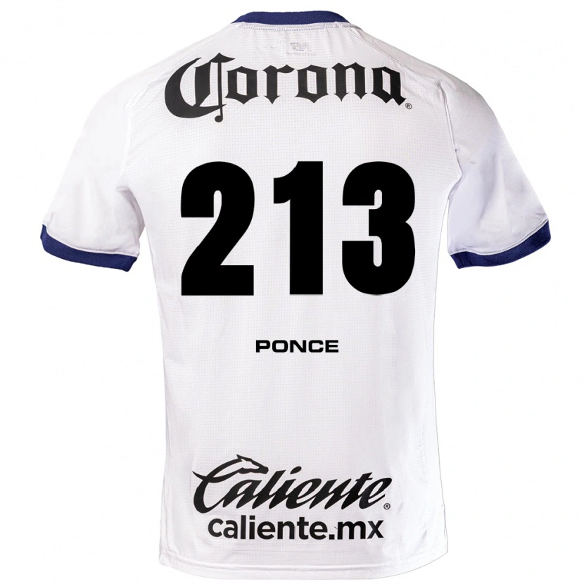 Danxen Mujer Camiseta Santiago Ponce #213 Blanco Azul Negro 2ª Equipación 2026/27 La Camisa