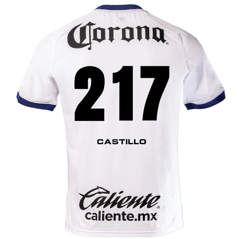 Danxen Mujer Camiseta Klever Castillo #217 Blanco Azul Negro 2ª Equipación 2026/27 La Camisa