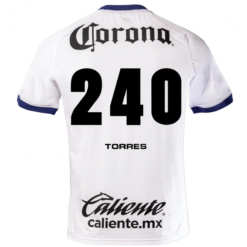 Danxen Mujer Camiseta Santiago Torres #240 Blanco Azul Negro 2ª Equipación 2026/27 La Camisa