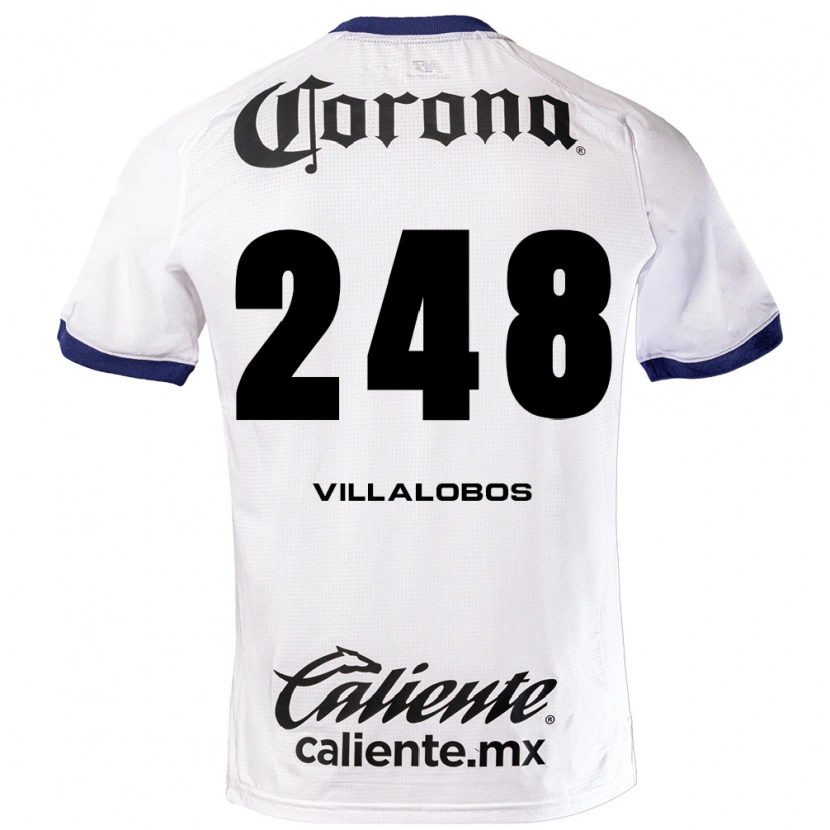 Danxen Mujer Camiseta José Villalobos #248 Blanco Azul Negro 2ª Equipación 2026/27 La Camisa