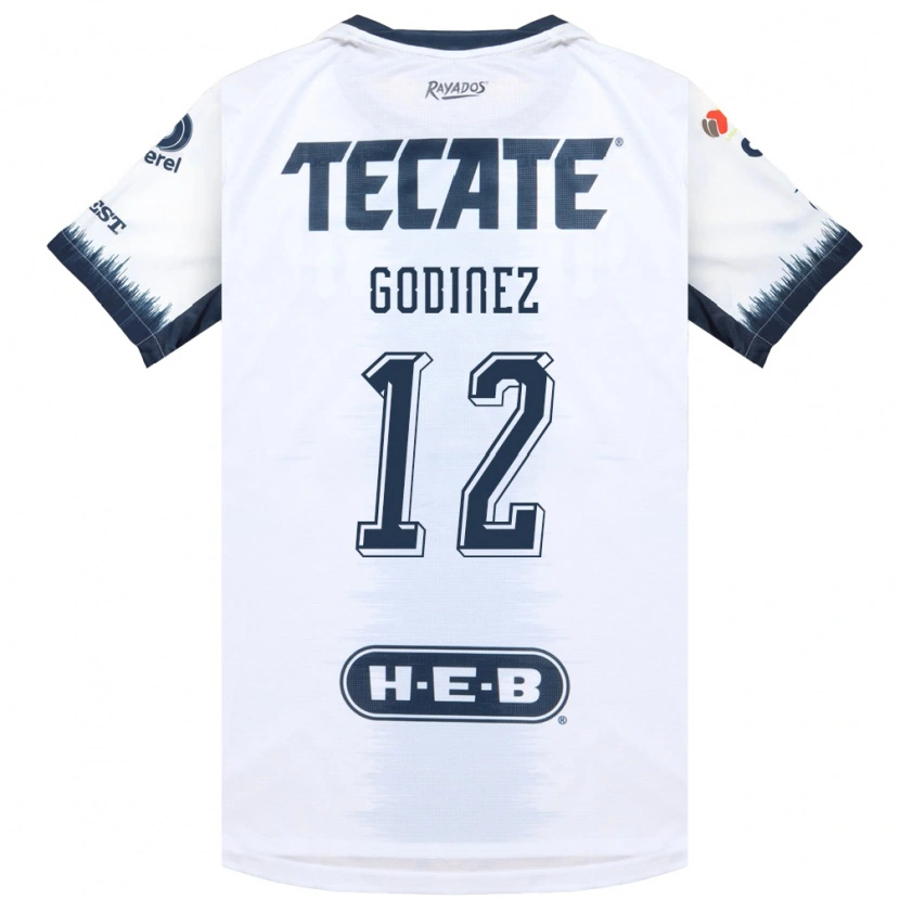 Danxen Mujer Camiseta Alejandria Godinez #12 Blanco Azul Tinta Rojo 2ª Equipación 2026/27 La Camisa