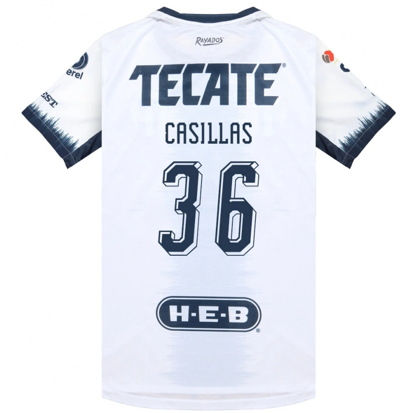 Danxen Mujer Camiseta Javier Casillas #36 Blanco Azul Tinta Rojo 2ª Equipación 2026/27 La Camisa