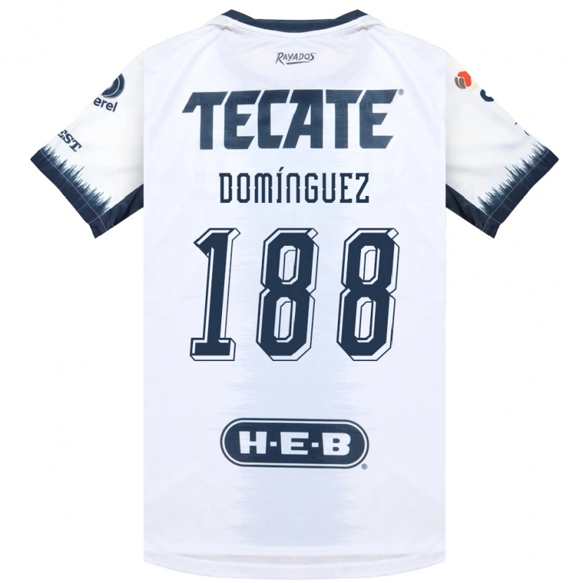 Danxen Mujer Camiseta Joel Domínguez #188 Blanco Azul Tinta Rojo 2ª Equipación 2026/27 La Camisa