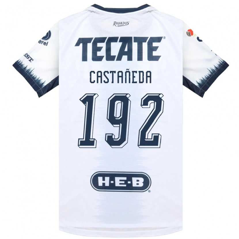 Danxen Mujer Camiseta Jonathan Castañeda #192 Blanco Azul Tinta Rojo 2ª Equipación 2026/27 La Camisa